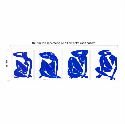 SET 4 CUADROS BLUE NUDE MATISSE
